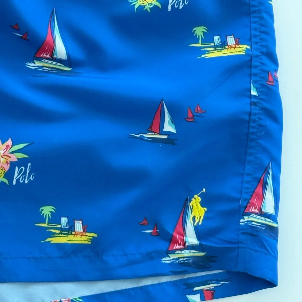 Polo Ralph Lauren Men's Big &‎ Tall “Sur La Plage” Traveler Swim Trunks 2XB NWOT